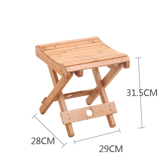 Household Bamboo Foldable Stool Multifunctional Cool And Portable