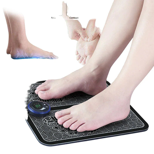 Electric EMS Foot Massager Pad by Yasarr — Smart Muscle Stimulator for Feet and Leg Pain Relief