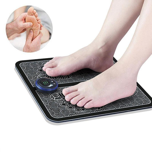 Person using Yasarr Electric EMS Foot Massager for Deep Relaxation and Improved Circulation