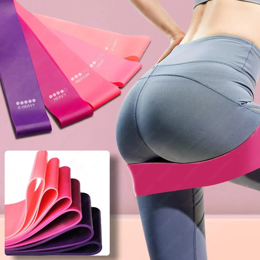 Smart Booty Resistance Band set with four colors – durable elastic loops for yoga and home workouts